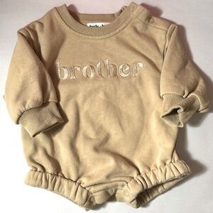 Huds + Hanes sand brother 3-6 month romper